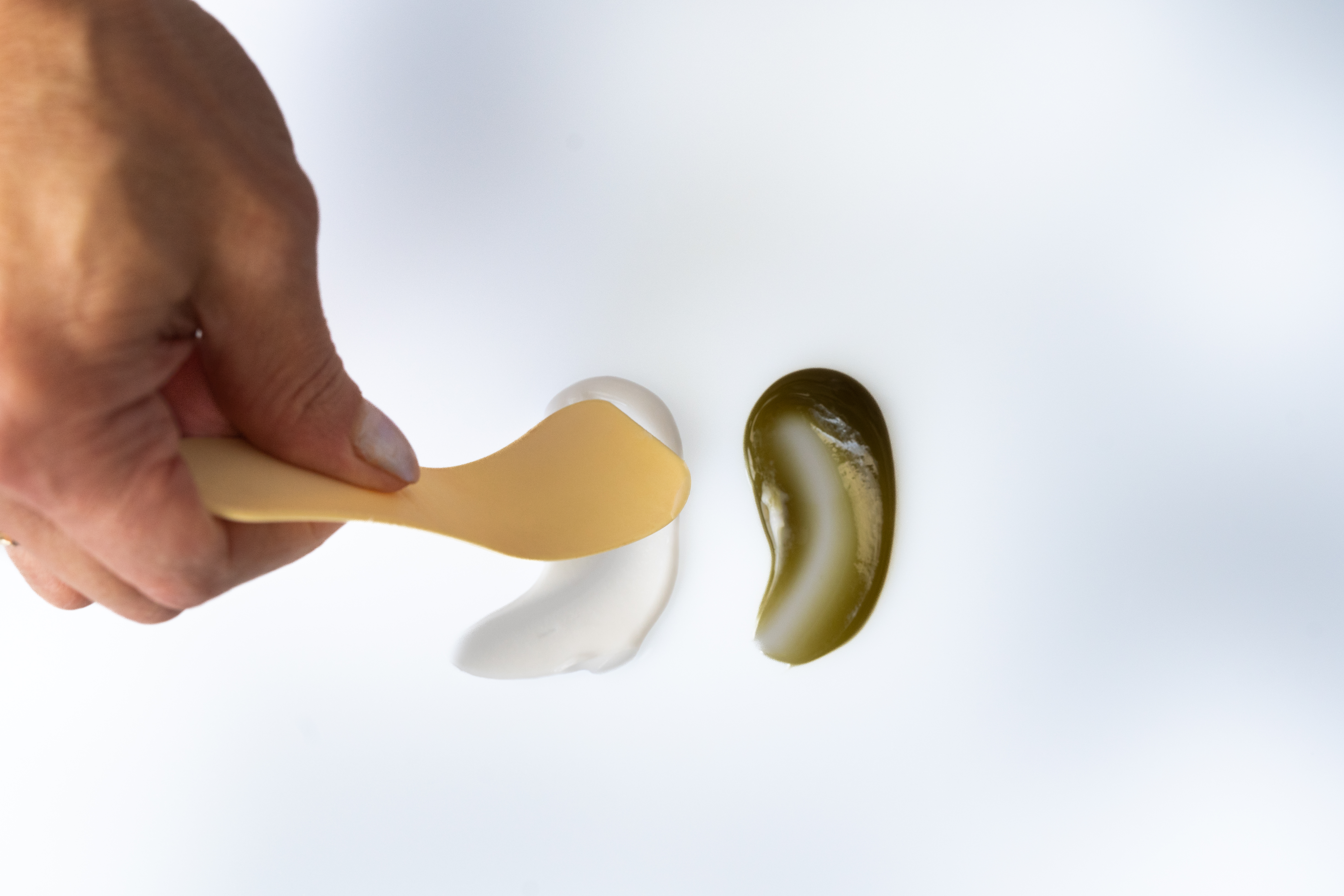 Photograph of two different substances